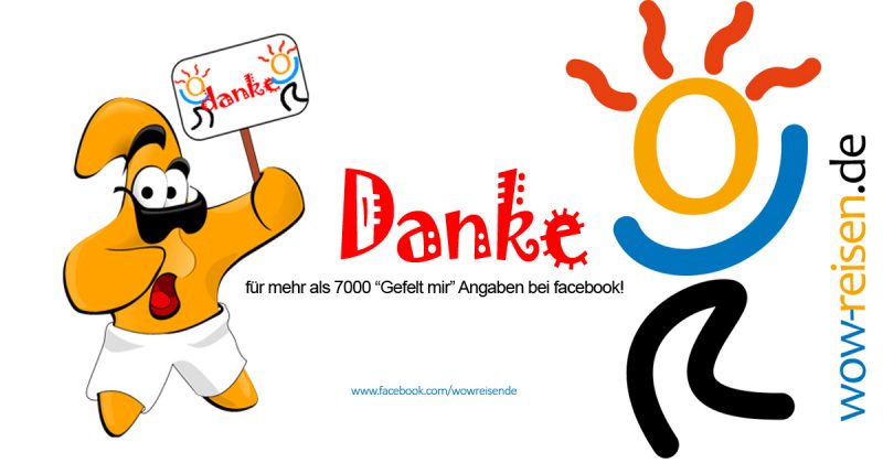 Danke für mehr als 7000 "Gefällt mir"Angaben bei facebook!