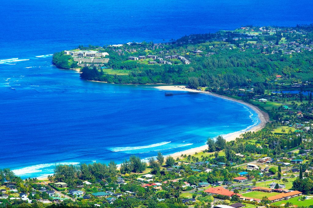 hanalei bay, kauai island, hawaii.