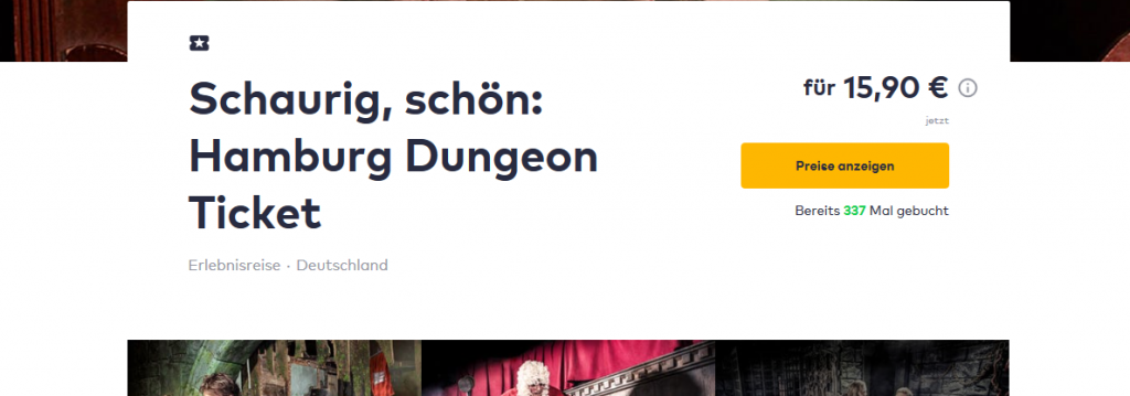 Screenshot Deal Schaurig schön Hamburg Dungeon Ticket