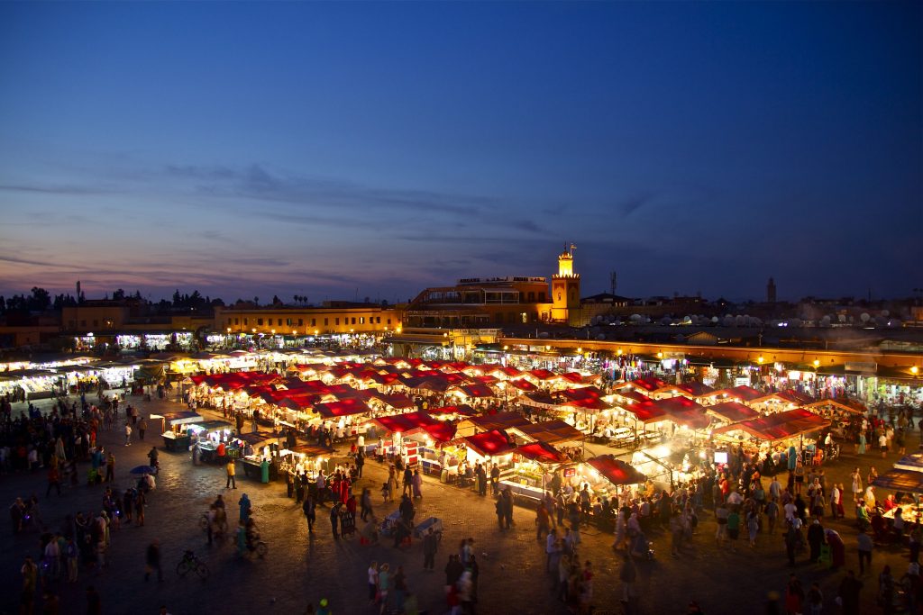  Der Basar Medina von Marrakesch