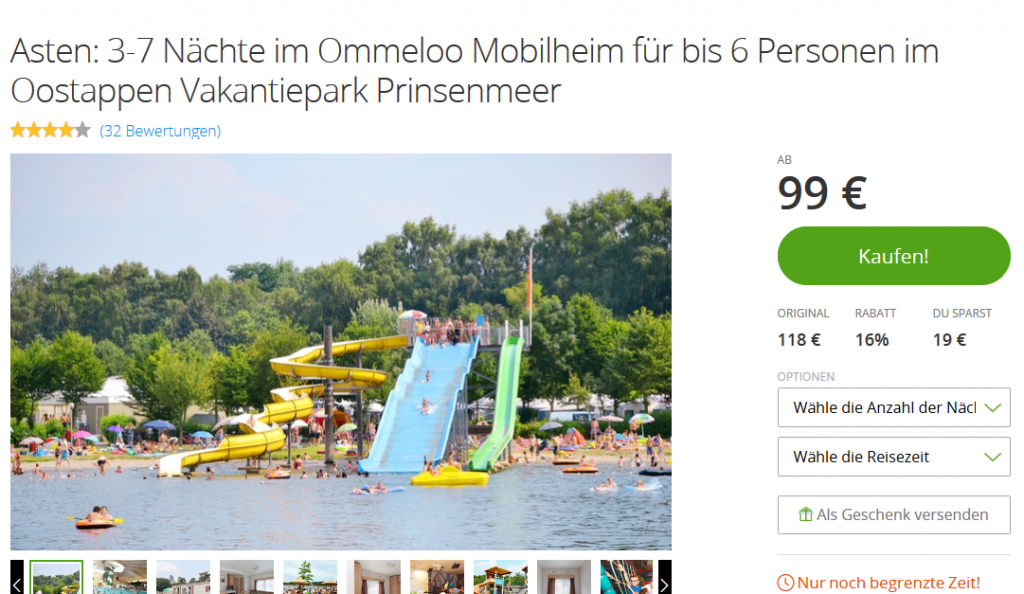 Screenshot Deal - Günstiger Familienurlaub in Oostappen Vakantiepark