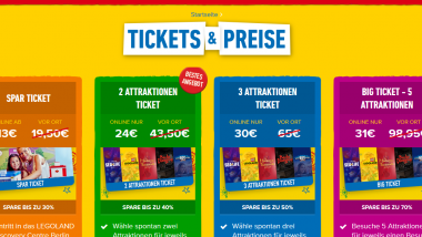 Screenshot Deal - Tickets Preise für das LEGOLAND Discovery Centre Berlin