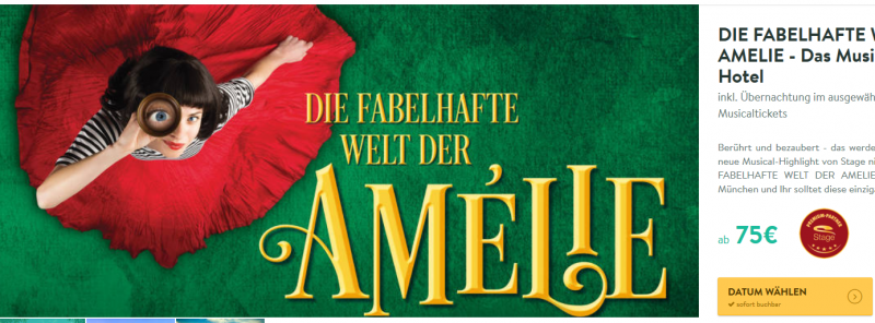 Screenshot Musical in München Die Fabelhafte Welt der Amelie ab 75,00€