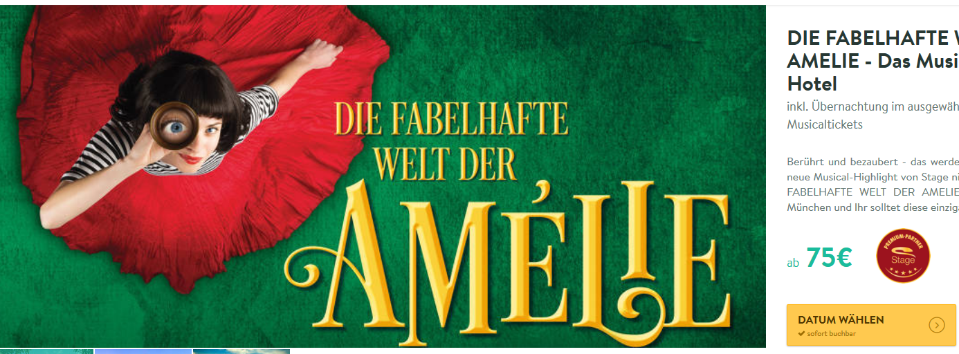 Screenshot Musical in München Die Fabelhafte Welt der Amelie ab 75,00€