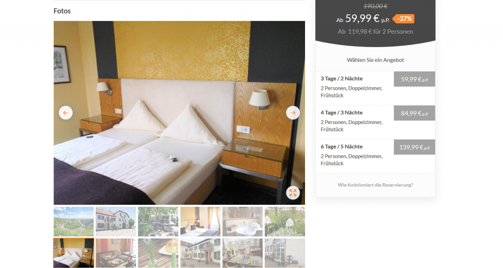 Screenshot Deal Urlaub im Saarland ab 59,99€ pro Person - Seelenfrieden im eigenen Land
