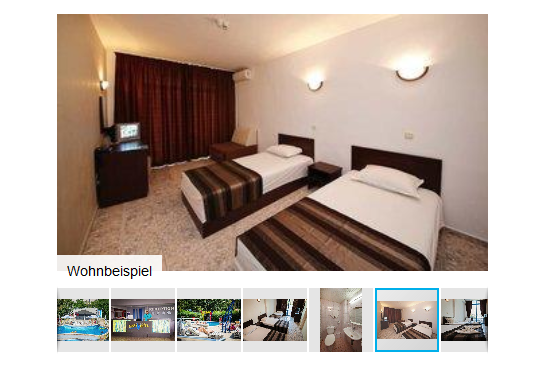 Screenshot Hotel All Inclusive Urlaub Bulgarein - Goldstrand günstiger ab 233,00€