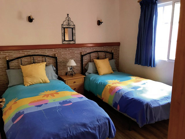 Schlafzimmer der Ferienwohnung auf La Palma eine Woche günstig ab 210,00€ p.P