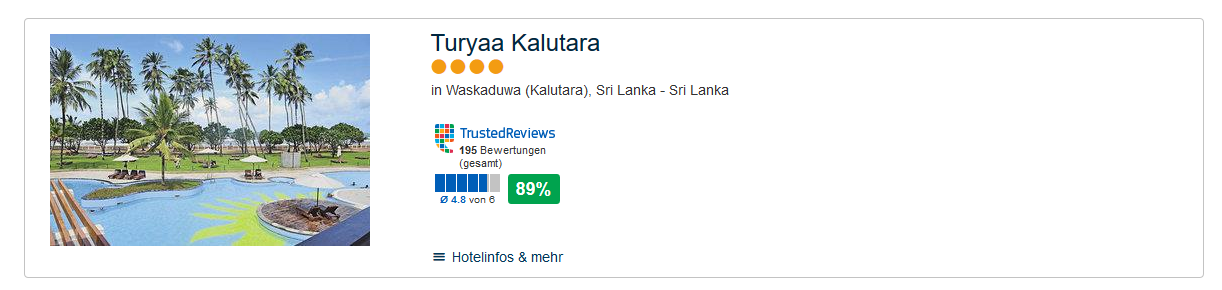 Screenshot Deal All Inclusive auf Sri Lanka - 3 Wochen ab 1259,00€ + 2 Tage Xtra im 4 Hotel