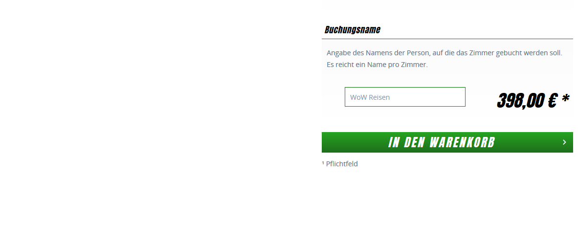Screenshot Deal FC Bayern München Tickets Bsp. vs Fortuna Düsseldorf 24.11.19 ab 199,00€ +Hotel