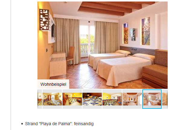 Screenshot Hotelzimmer Bsp. Mallorca Urlaub 3 Wochen All Inclusive ab 317,00€ - S'Arenal - Bestpreisgarantie