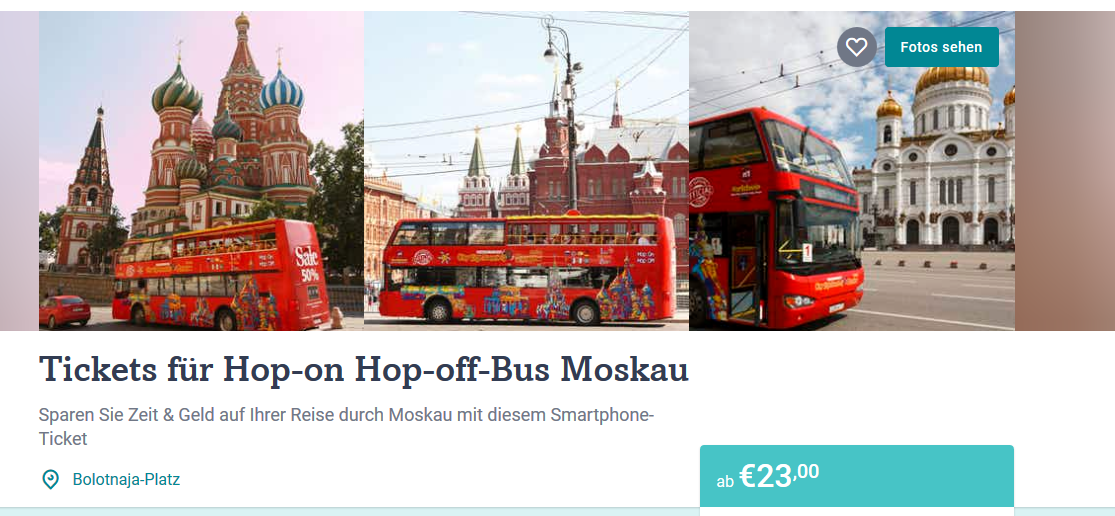 Screenshot Deal Hop on Hop off Bus in Moskau