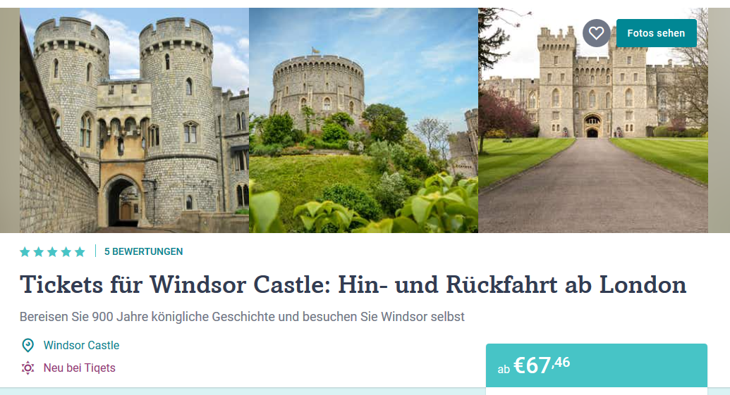 Screenshto Deal für Windsor Castle