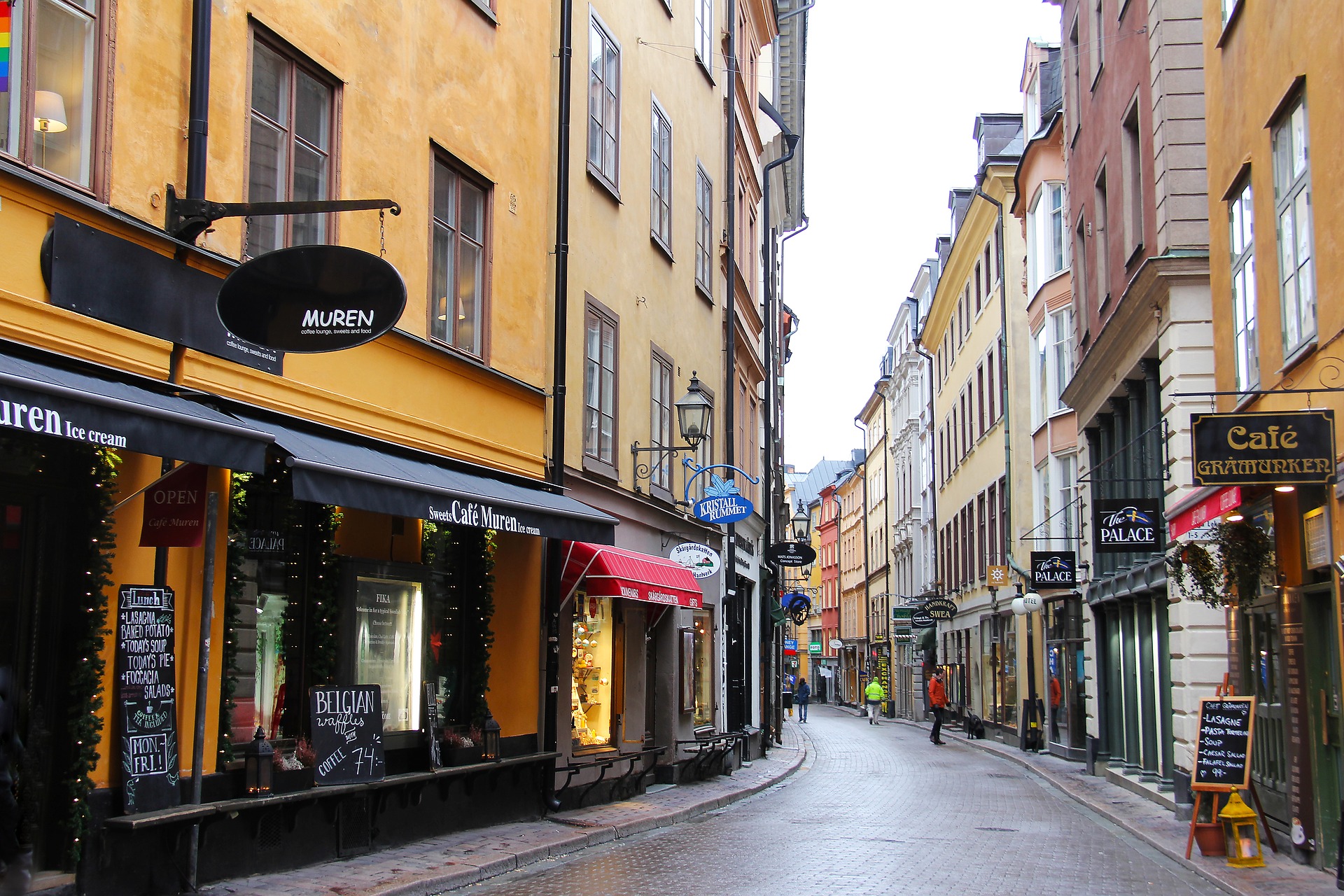 Die Innenstadt von Stockholm - zahlreiche internationale Restaurants