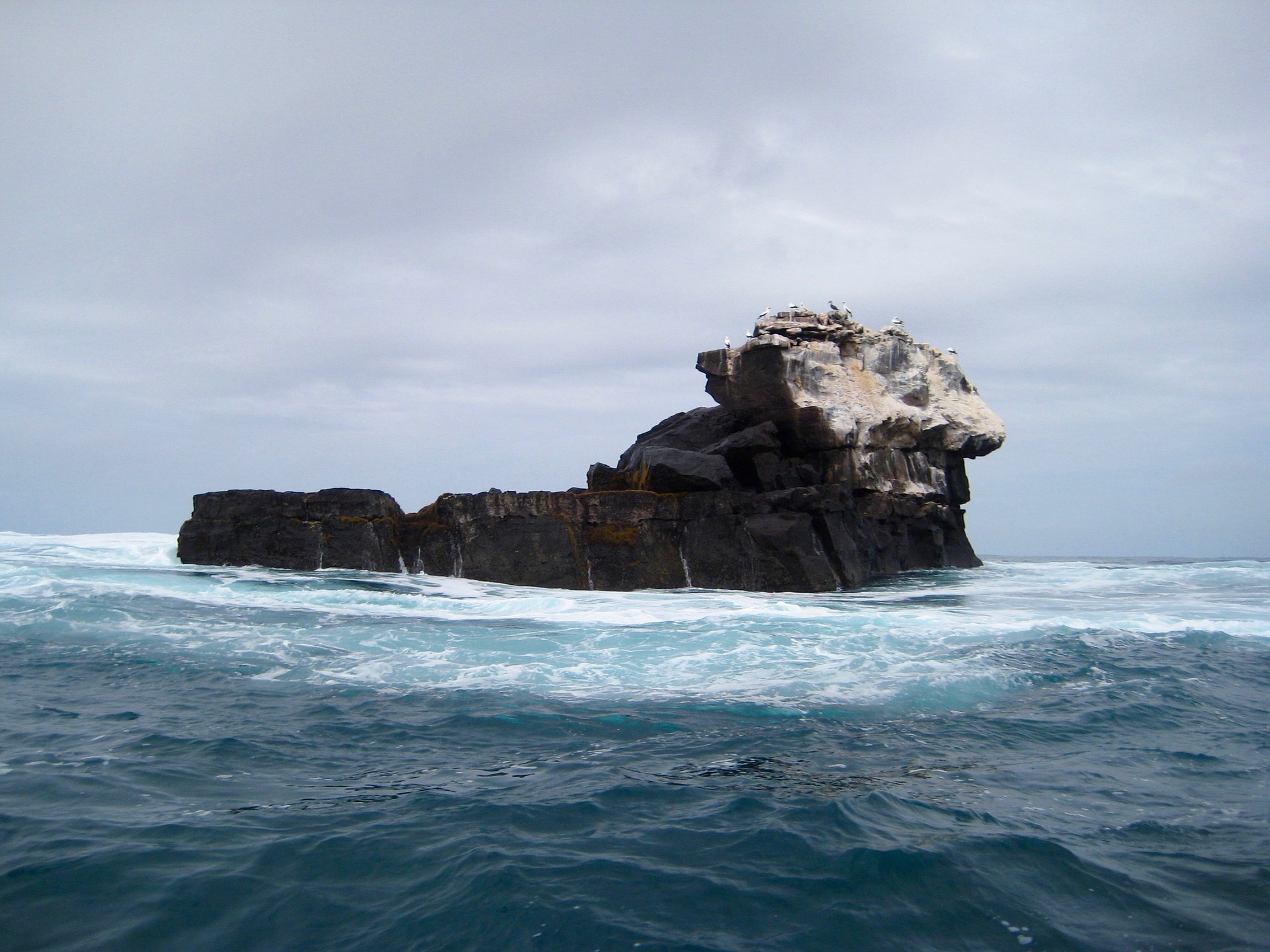 Galapagos Inseln - Felsen mitten im Meer wirken als gäbe es Irgendwo einen versunkenen Kontinent
