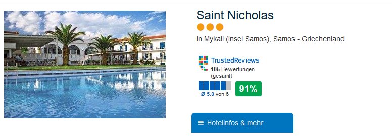 Hotel Saint Nicholas in Mykali auf der Insel Samos