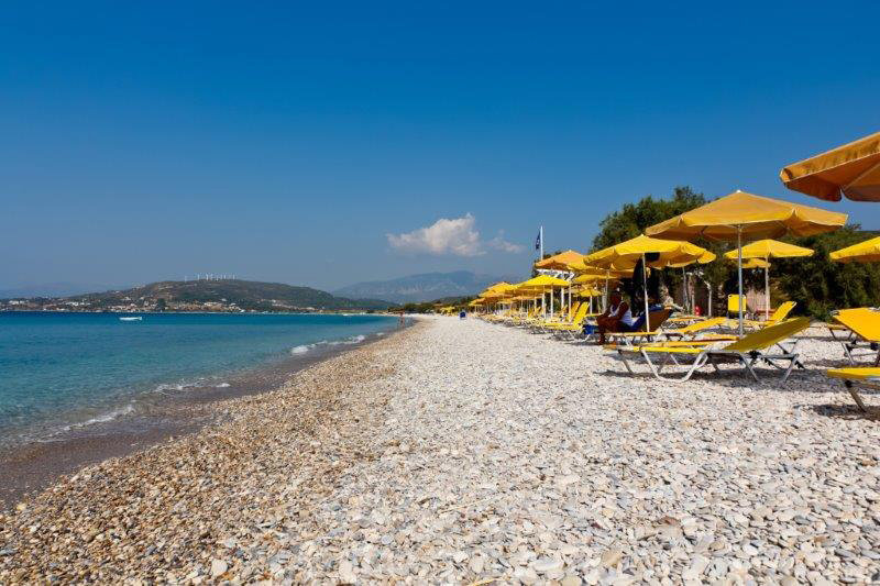 Potokaki Beach bei Mykali direkt am Hotel Badeurlaub auf einer Griechischen Insel im ägäischen Meer