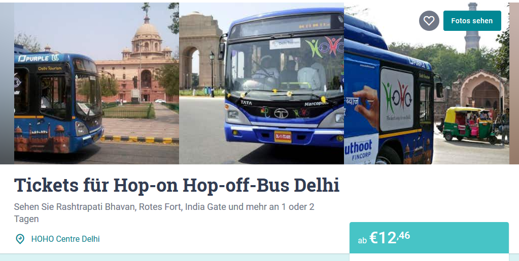 Screenshot Bus in Delih ab 12,46 - Hop-on-Hop-off Busdeal