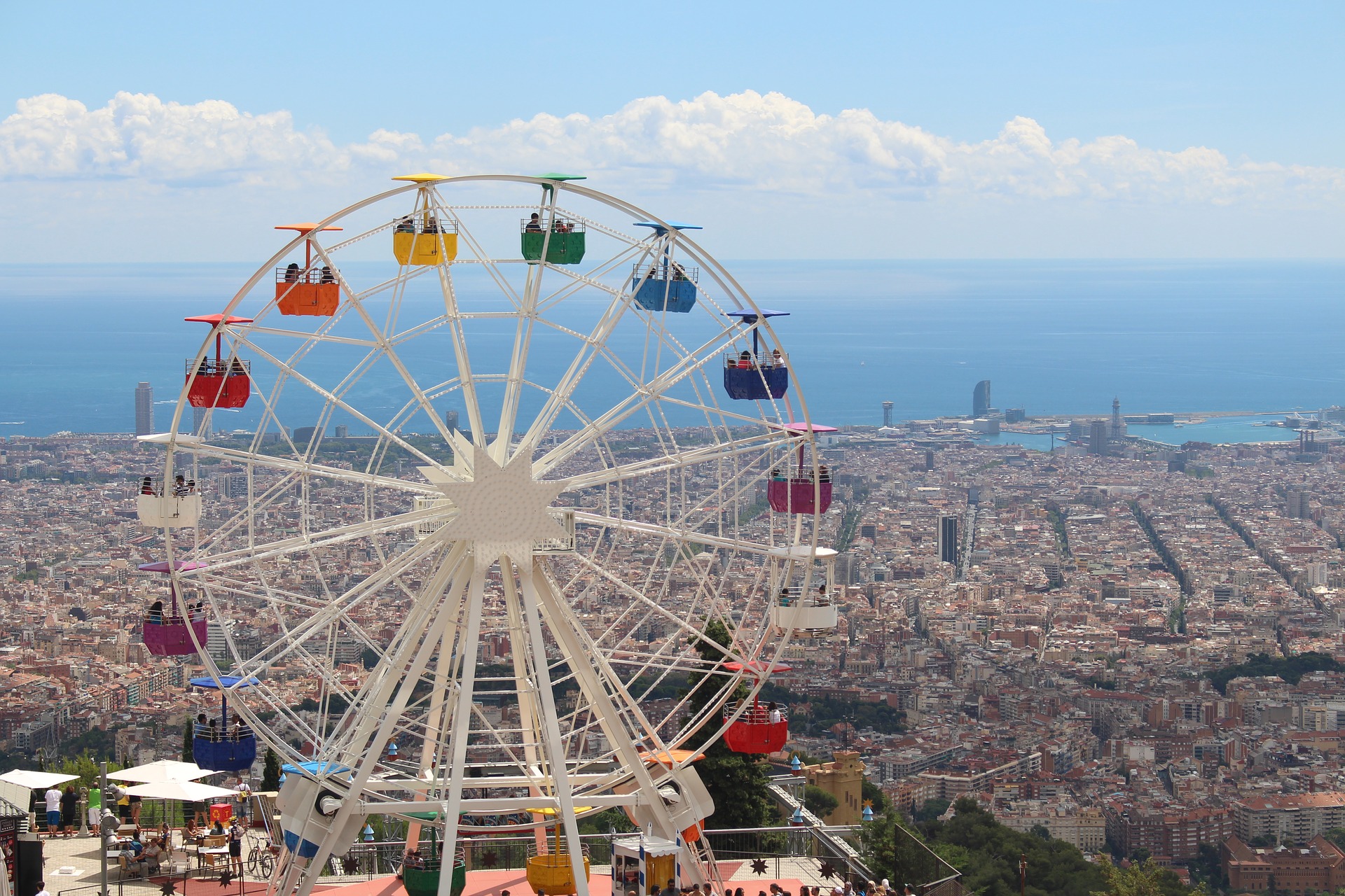 Tibidabo auf diesem Riesenrad haben Sie eine perfekte Aussicht auf - Barcelona Tickets günstig