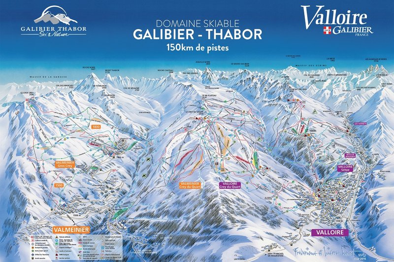 Das Skigebiet in Frankreich bei den französische Alpen