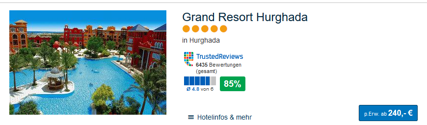 Grand Resort eine Woche All Inclusive ab 240,00€ der günstigste Deal 2019