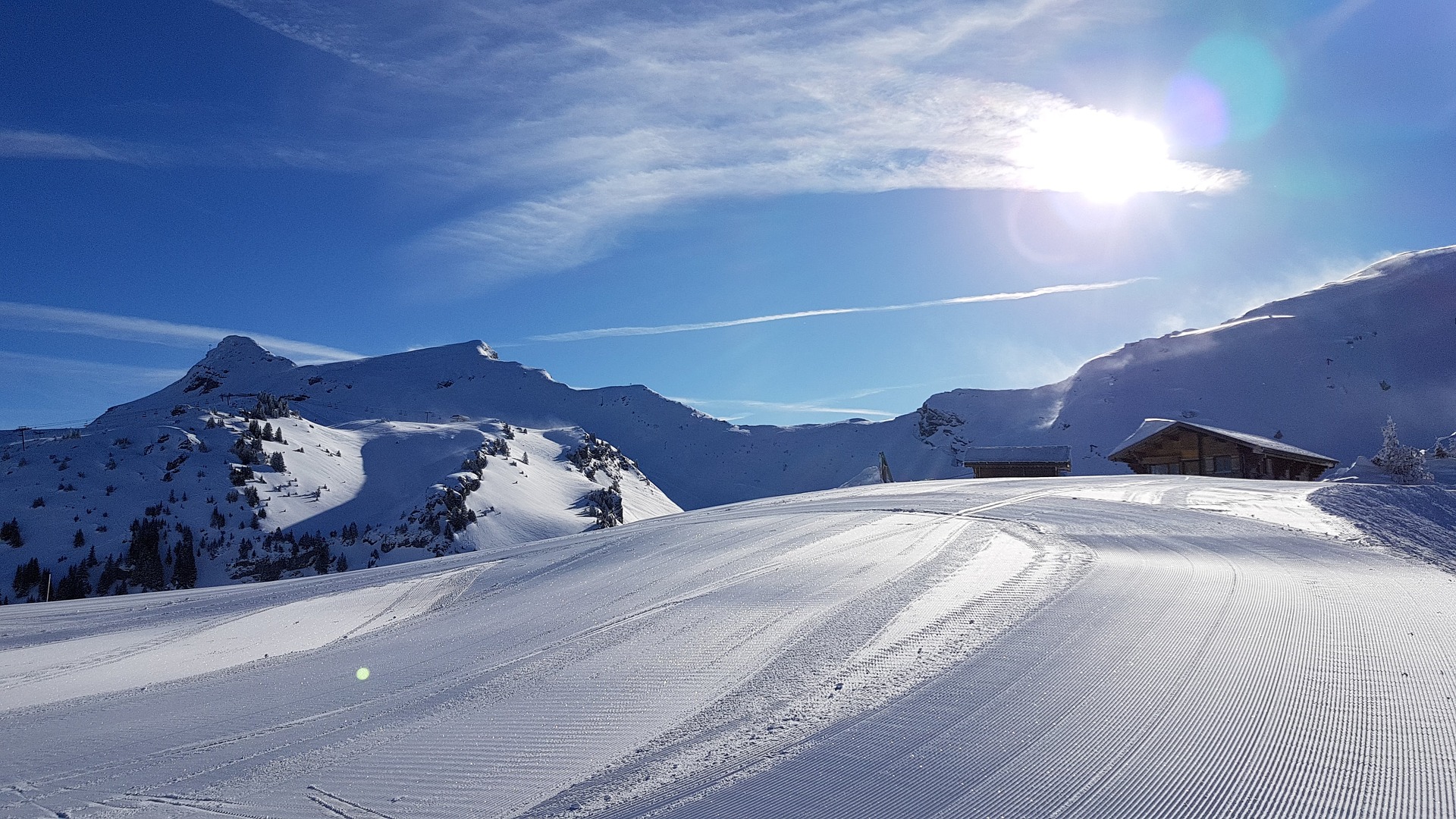Engelberg ein beliebtes Skigebiet in den Alpen der Schweiz