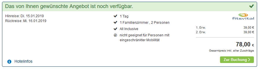 Screenshot Deal Wellnessurlaub im Bayrischen Wald günstig ab 39,00€ All Inclusive