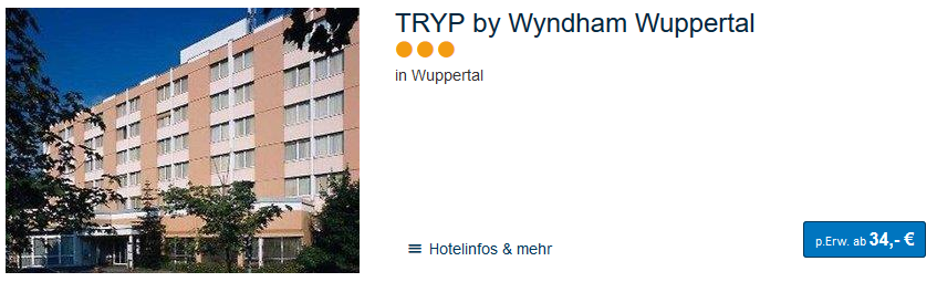 Screenshot Deal Wuppertal Städtereise im Ruhrgebiet ab 37,00€ Hotels in NRW buchen
