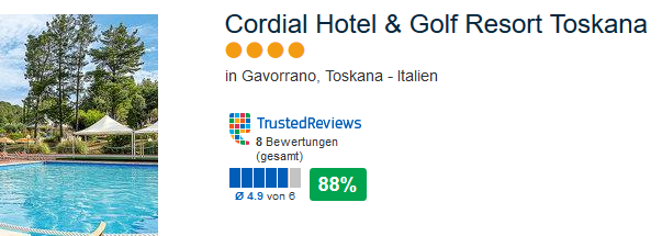Die 4 Sterne Unterkunft Cordial Hotel & Golf Resort Toskana