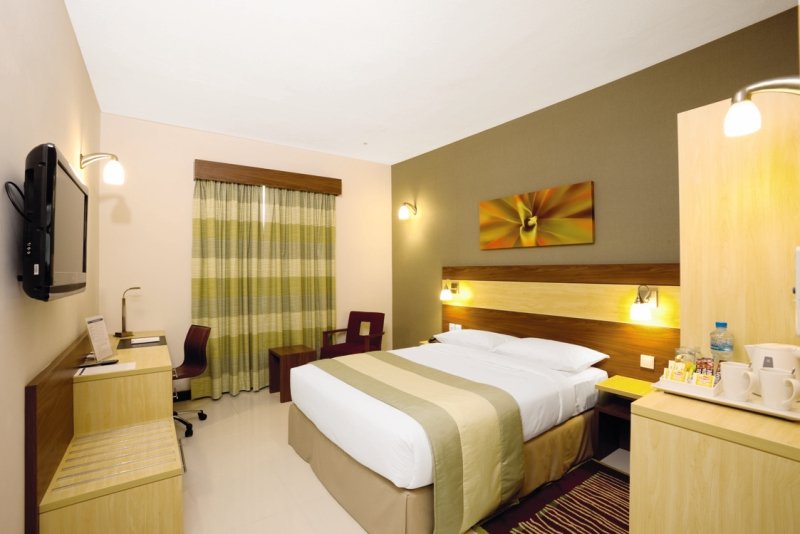 Sharjah Dubai günstiges Hotel Beipsiel vom Zimmer