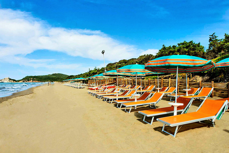 Strand der Ferienanlage während des Toskana Urlaub