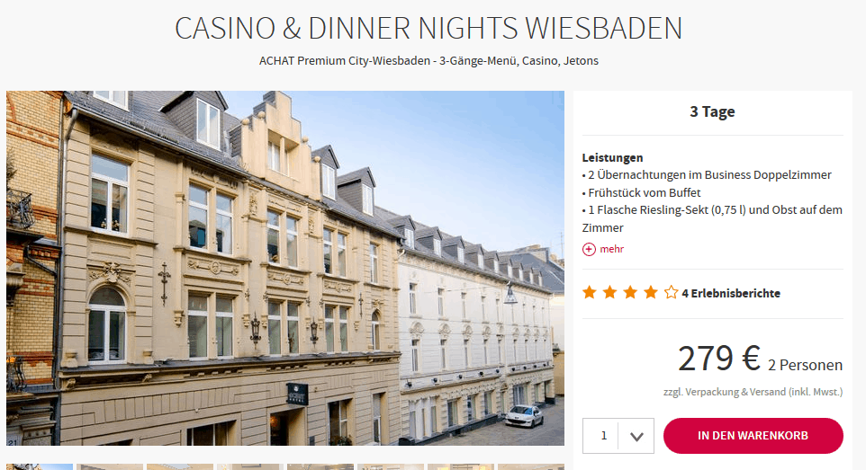 Screenshot Deal Casino Wiesbaden - Städtereisen mal anders ab 139,50€