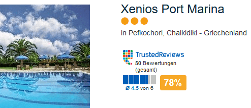 Xenios Port Marina das 3 Sterne Hotel bei Chalkidiki im Ort Pefkochori