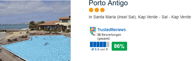 Günstige Pauschalreisen nach Kap Verde auf die Insel Saal in das drei Sterne Hotel Porto Antigo