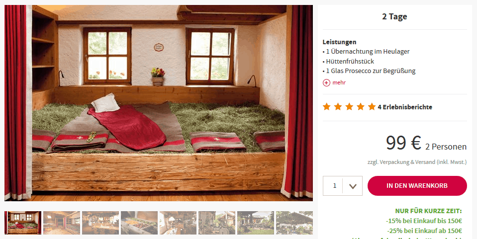 Screenshot Deal Heulager Hotel Untergammergau - nur 49.50€ p.P Außergewöhnliches Hotel