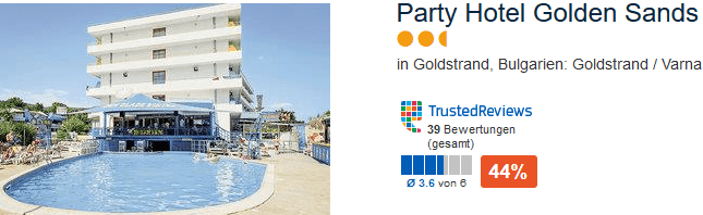 Drei Sterne - Party Hotel Goldan Sands