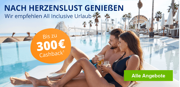 Screenshot Deal Cashback Reisen - 300,00€ Geld zurück