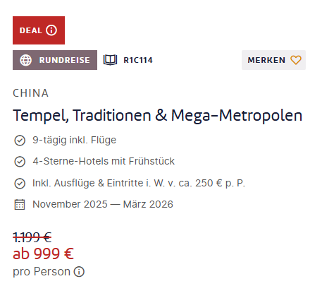 8 Tage China Rundreise für nur 999 €! 2 8 Tage China Rundreise