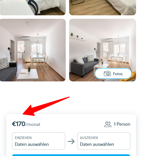 Barcelona Wohnung mieten 1 Monat – ab nur 170 € 2 Barcelona Wohnung mieten 1 Monat 170€