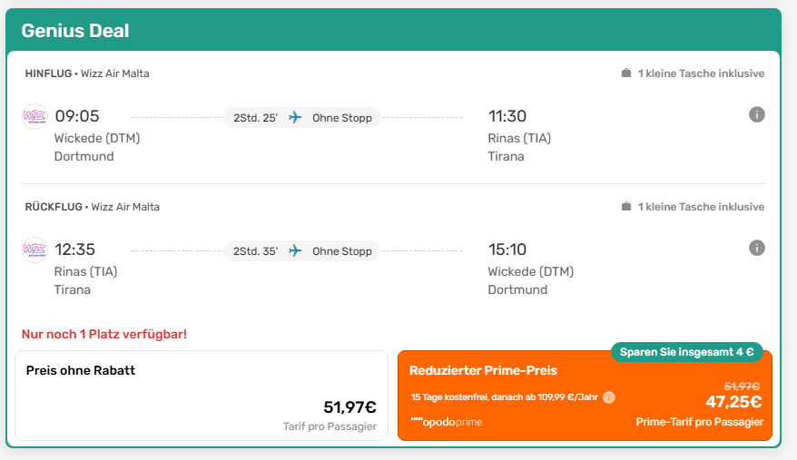 ✈️ Hin- & Rückflug nach Tirana für nur 47,25 € – 6 Tage Albanien erleben! 🌅 2 Flug nach Albanien günstig
