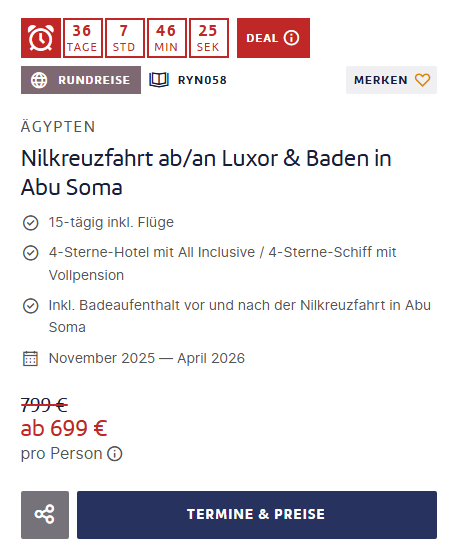 Nilkreuzfahrt Ägypten