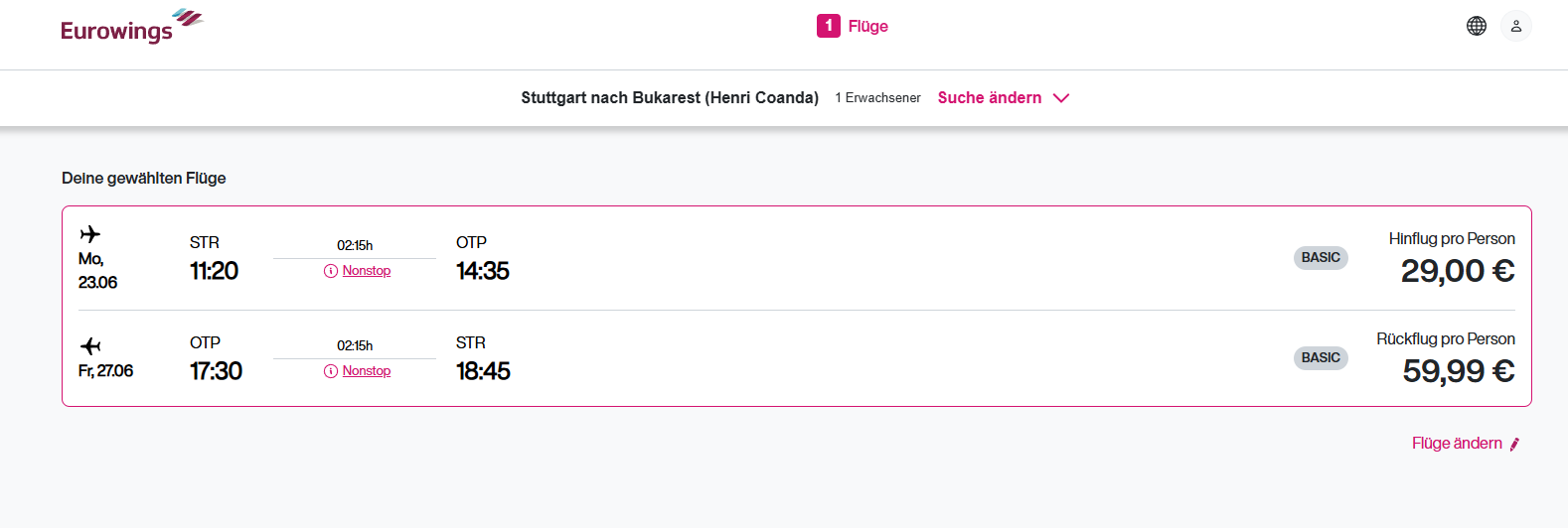Hin und Rückflug Stuttgart Bukarest nur 88,99 € 5